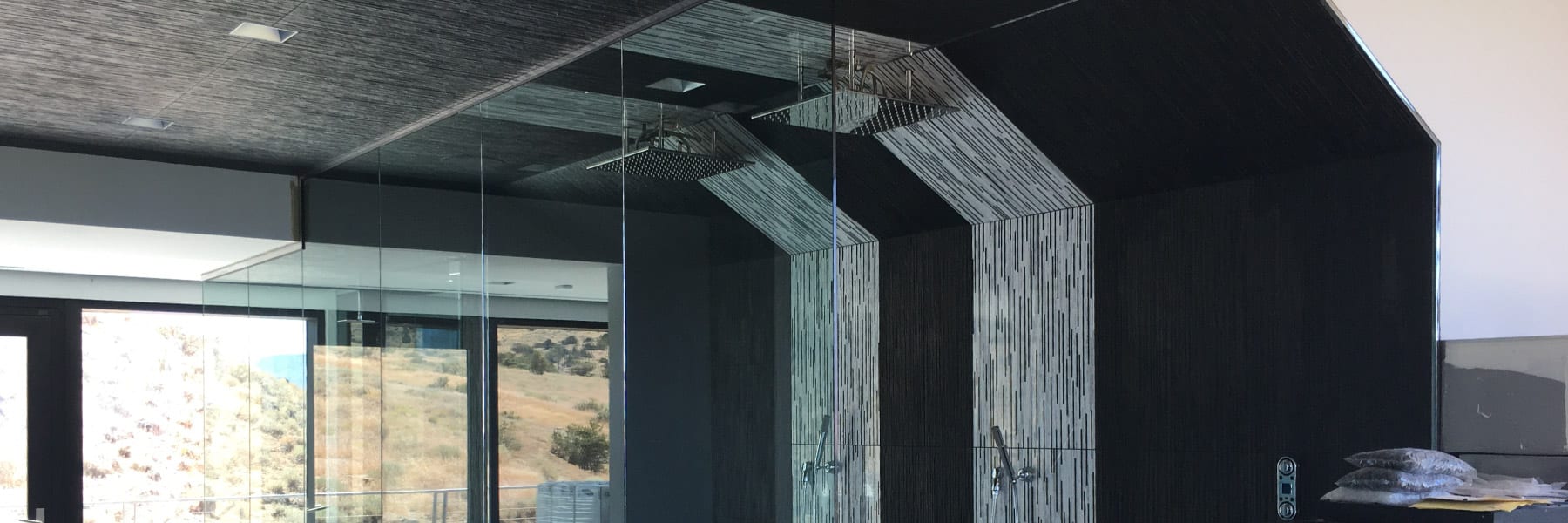 Custom Shower Room Mirrors, shower glass doors