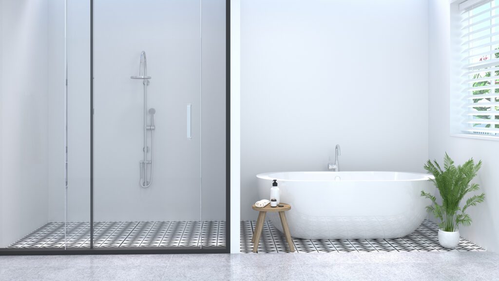 nVision Glass elevating bathroom designs with custom glass solutions.